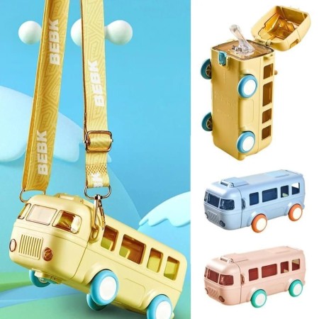 Bus-Shaped Straw Water Bottle