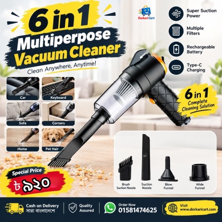 6-in-1 Multifunctional Vacuum Cleaner (6 different features)